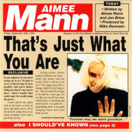 Mr. Romance’s Love Song of the Day – That’s Just What You Are by Aimee Mann
